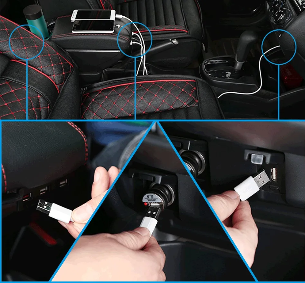 Подлокотник коробка для Kia Rio 3 2011- из искусственной кожи центральный контейнер коробка для хранения подлокотник коробка с USB автомобиля аксессуары для укладки