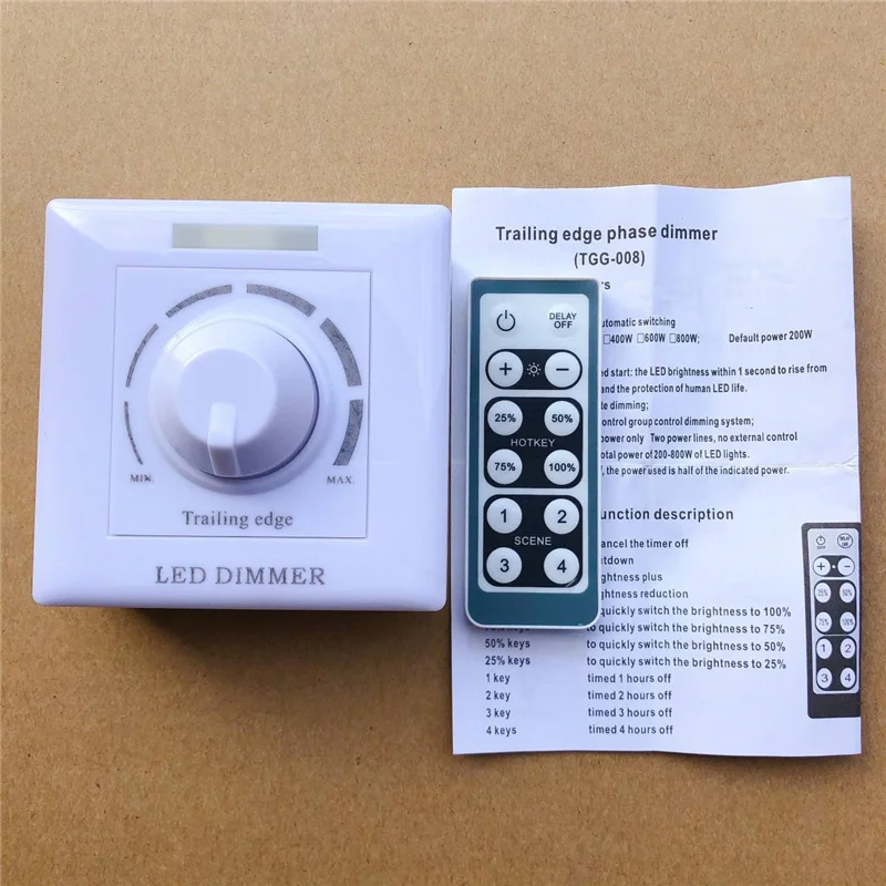 

Встроенный Реостат 200 Вт для лампы и освещения, регулировка яркости и контроллер