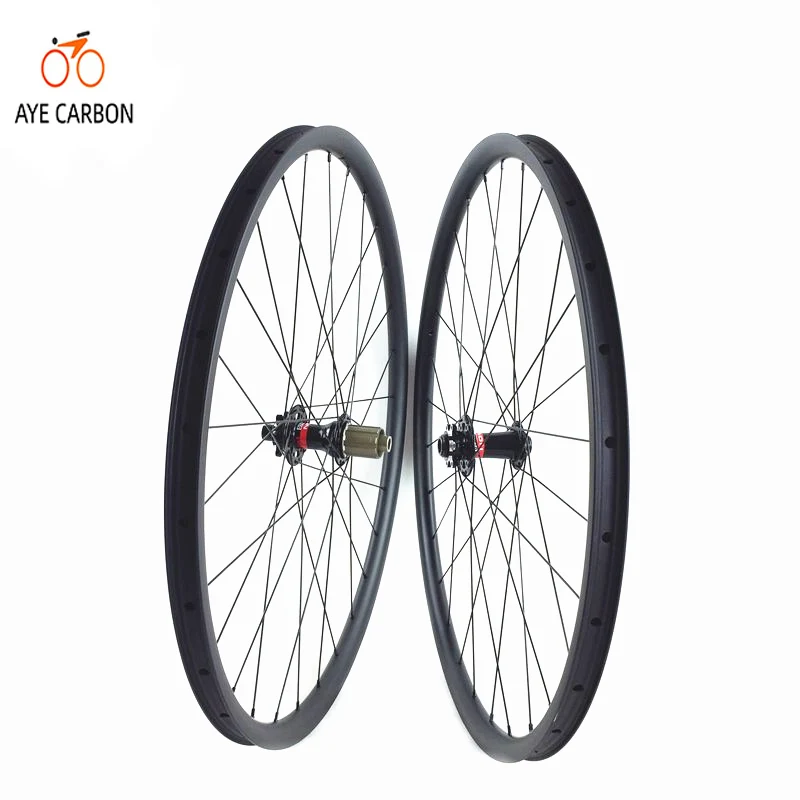Хорошая цена 29er углеродная MTB Колесная пара 40 мм ширина 30 глубина обода без крючка