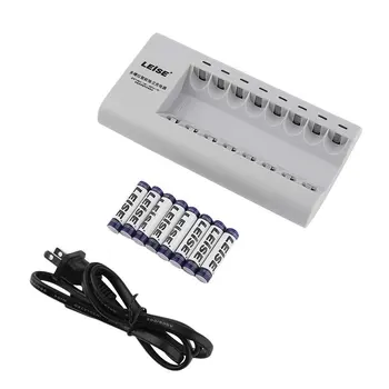 

LEISE-728 Smart Rechargeable Independent Battery Charger Adapter For AA /AAA NiCd NiMH Including 8PCS 950mAh AAA Batteries