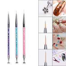 1 шт., кисть для красок с двойной головкой, Fineline, острый сливовый магнит, акварельная кисть для ногтей, ручка для студентов, девочек, школьные офисные товары для рукоделия