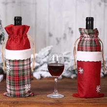 Винная бутылка Рождественская крышка Санта Снеговик вечерние декоративное украшение стол Рождество