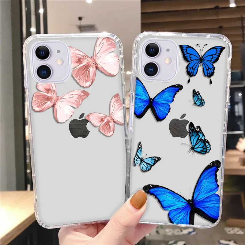 Butterfly Case for Samsung A51 Coque Samsung A32 A52 A72 A12 A31 A71 A50 A70 S20 FE S21 Ultra S30 Plus Silicone ShockProof Cover
