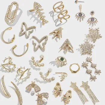 

Miwens 2020 Bauble Bar All Crystal Graffetta Fish Earrings Women Trendy Maxi Butterfly Drop Earrings Rhinestone Eye Star Jewelry
