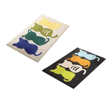 

Simple Cartoon Toilet Bathroom Door Mat Water-Absorbent Anti-Slip Floor Mat Carpet Home Kitchen Bedroom Door
