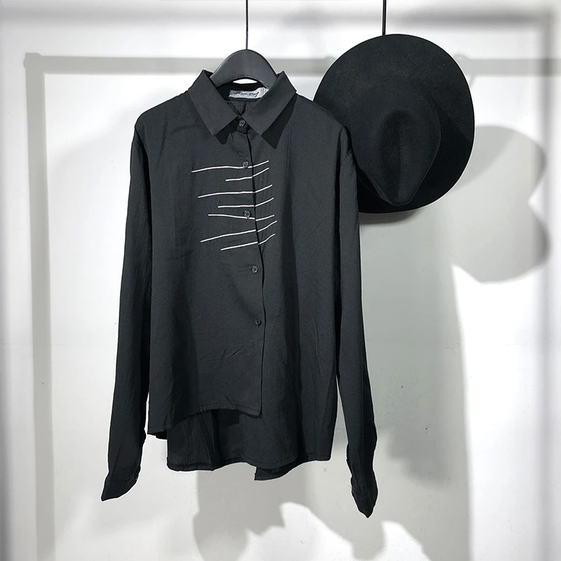 Owen Seak мужские повседневные рубашки High Street style Мужская одежда весенние осенние