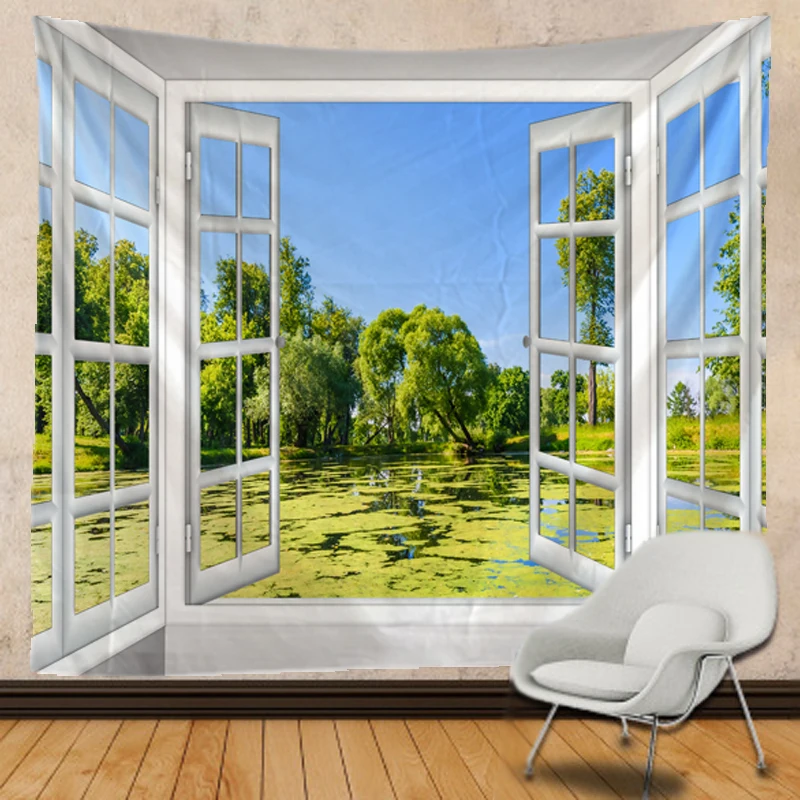 Гобелен в виде мандалы настенный гобелен стиле хиппи домашний декор бохо на