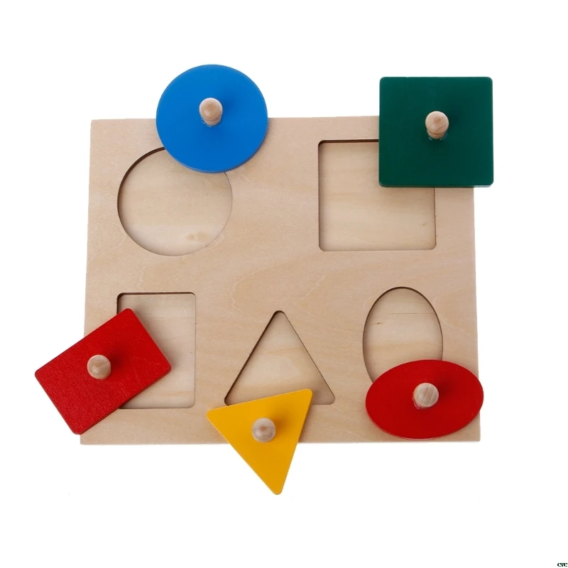 

Montessori Shapes Sorting Puzzle Geometry Board Education Preschool Kids Toys