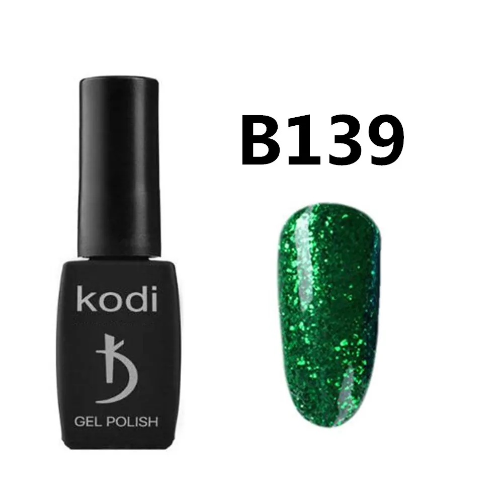 Kodi 12 мл позолоченный Платиновый УФ-гель для ногтей Hybrid Gellak полуперманентный нужен базовый верхний слой мерцающий гель лак для ногтей - Цвет: B139