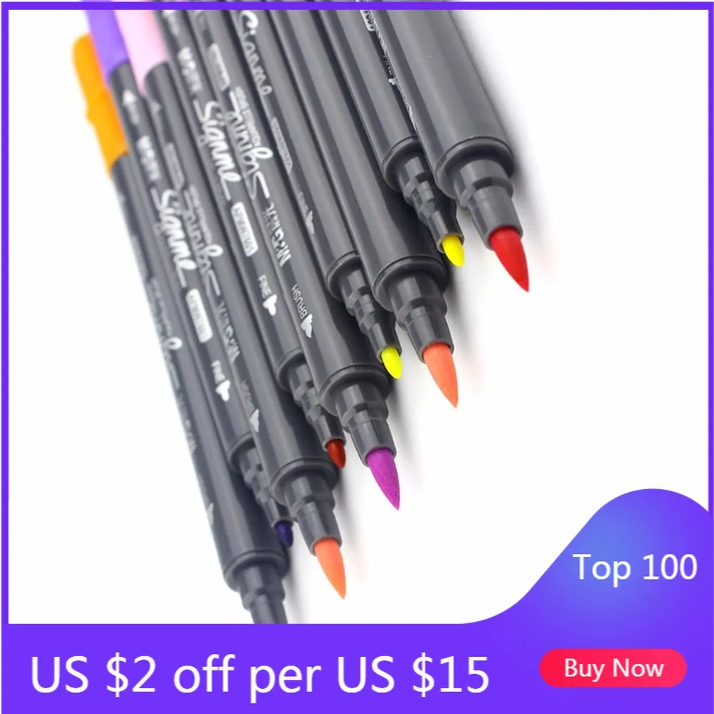 Маркеры Mark Pen 24 с двойным слайдером разноцветные маркеры для художественных