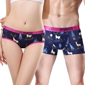 

Couple Underwear Men And Women Cotton Youth lovers Underpants male underwear briefs female panties Sweetheart s lovers underwear