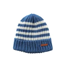 Осенне-зимняя шапка унисекс, полосатая теплая вязаная шапка для мужчин и женщин, эластичные Лыжные шапки, повседневные Синие Серые Красные шапки