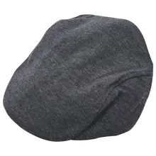 Классический мужской женский берет чистый цвет плоская шляпа Гольф вождения солнцезащитная Кепка темно-серый