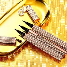 Hot Sell Eyeliner Starry Diamond Shining Eyeliner Pen Black Waterproof Long Lasting Quick Dry Gold Smooth Easy To Wear Beauty