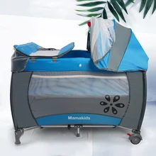 Детская кроватка с соединением большая кровать Съемная BB многофункциональная портативная складная прикроватная кровать для новорожденного ребенка по UPS