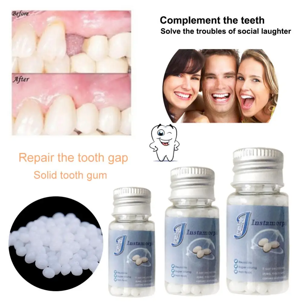Твердый зубной гель косметический набор для ухода за зубами Временный набор для ремонта зубов и зазоров твердый гель