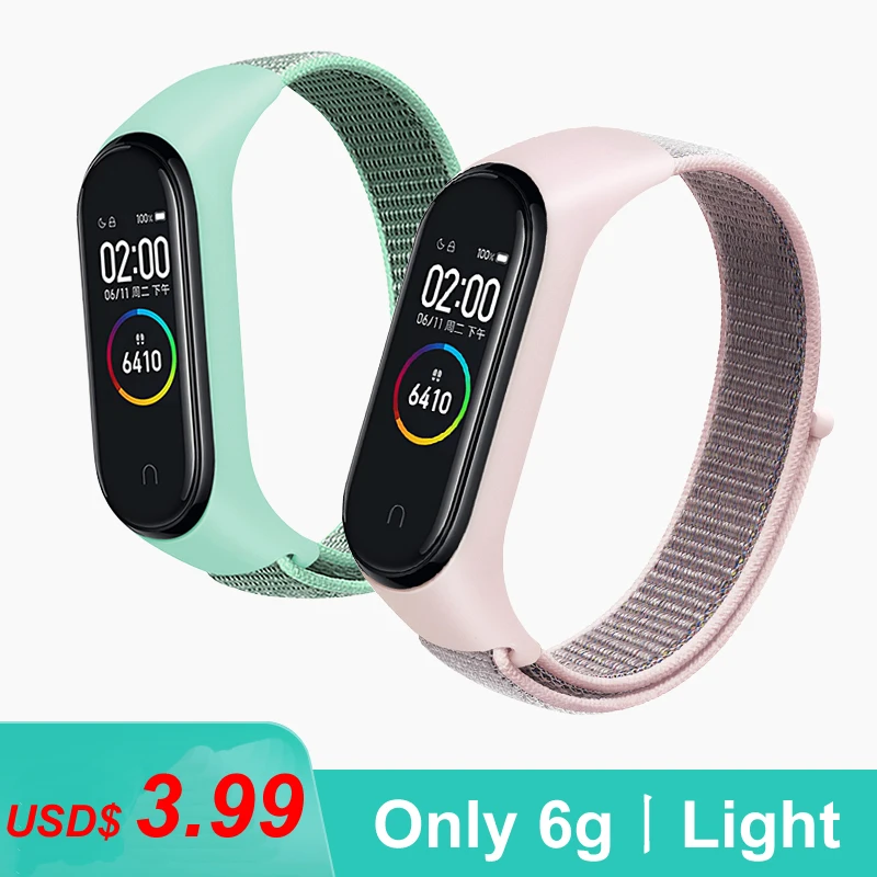Ремешок нейлоновый для Xiaomi MI Band 3 спортивный браслет с чехлом наручных часов |