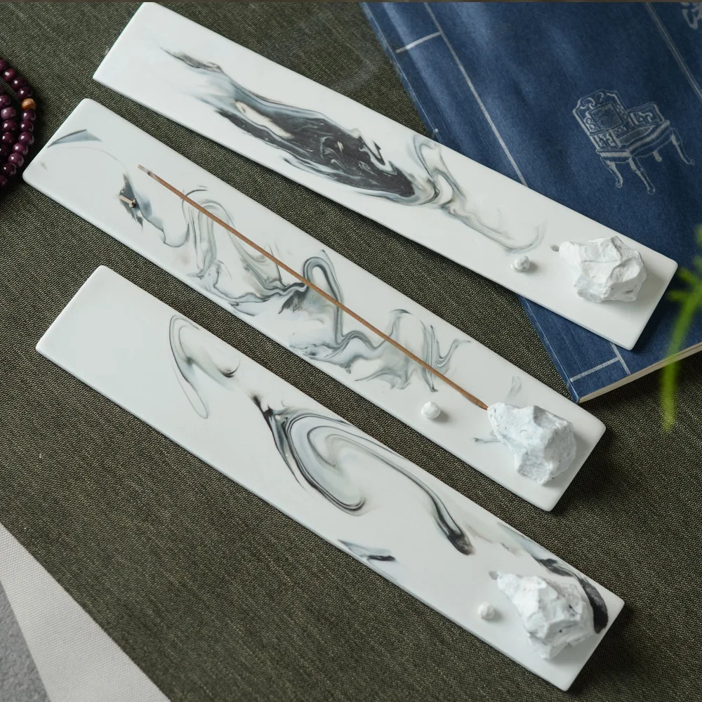 

Poetic Flavour Chinese Ink Manual Ceramics Joss Stick Insert Personality Fragrant Seat Incense Burner Point Incense Burner
