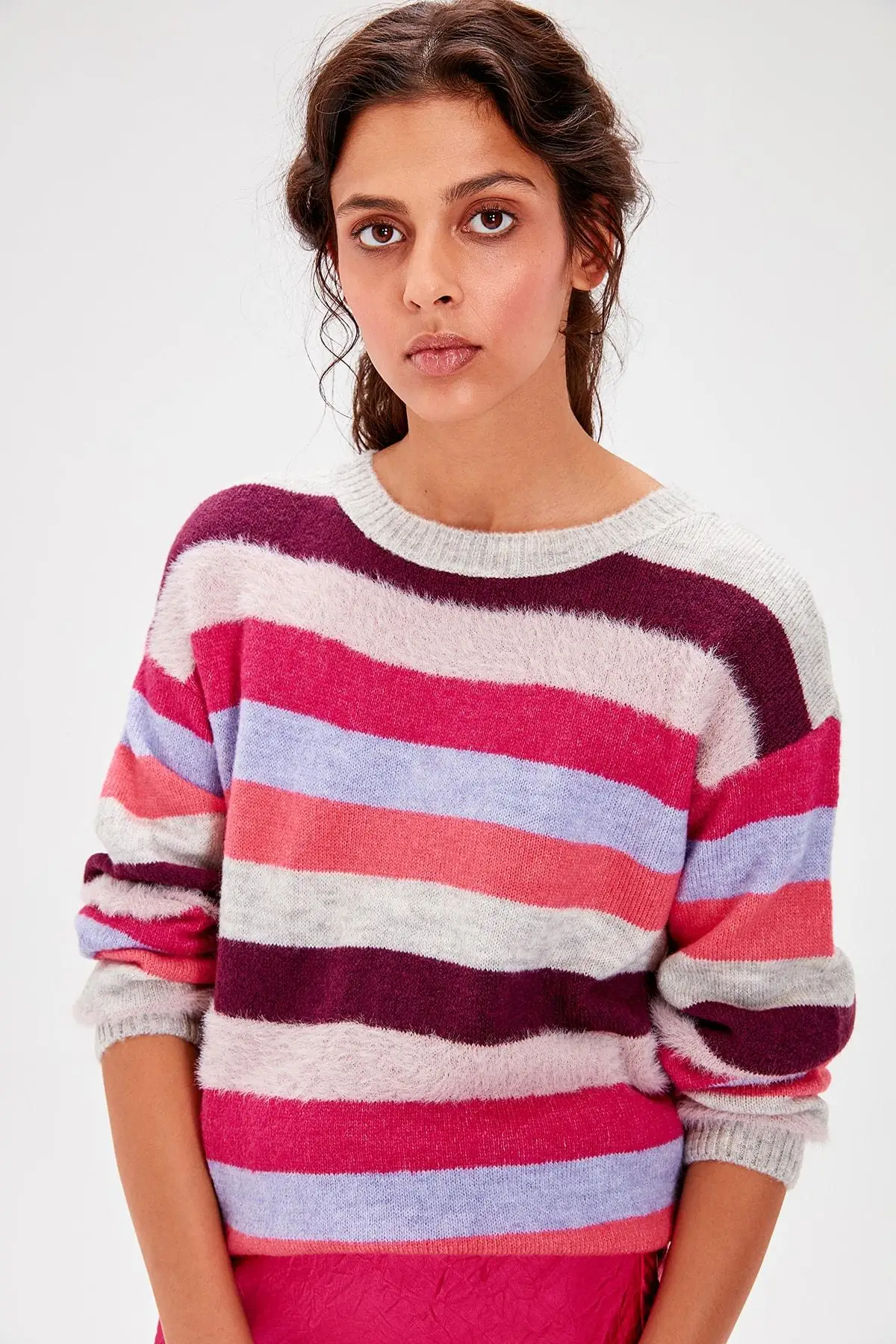 

Trendyol Multi-Color Striped Sweater Sweater TWOAW20KZ0340