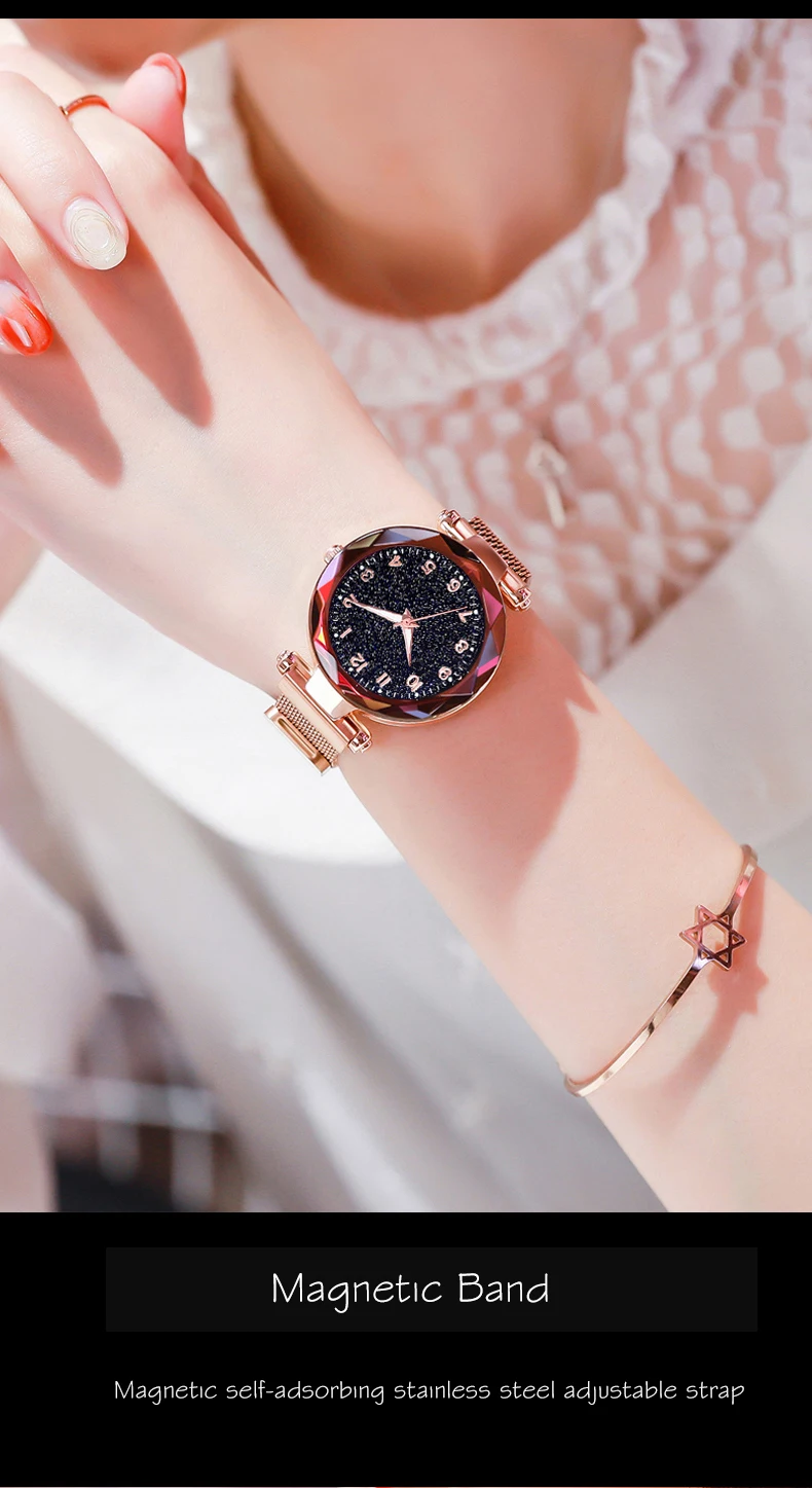 Luxury Women Watches Magnetic Starry Sky Female Clock Quartz Wristwatch Fashion Ladies Wrist Watch reloj mujer