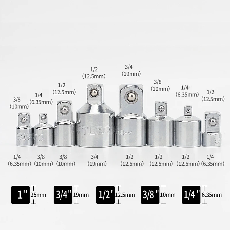 Impact Socket Adaptor CR-V Ratchet Wrench Converter 1/2 to 3/8 1/4 3/4 Drive for Car Repair Tools | Инструменты