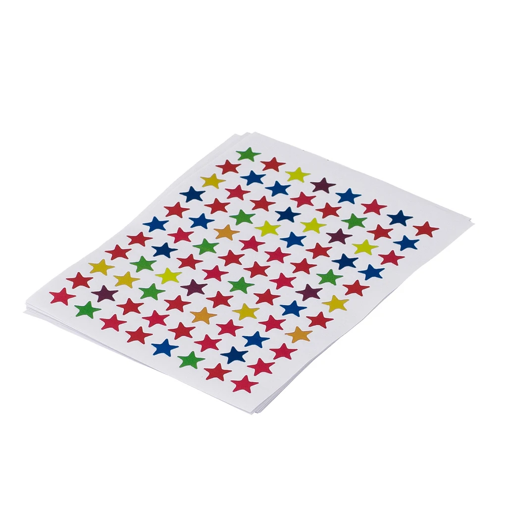 880 Pieces Star Shape Self-adhesive Peel And Stick Color Label