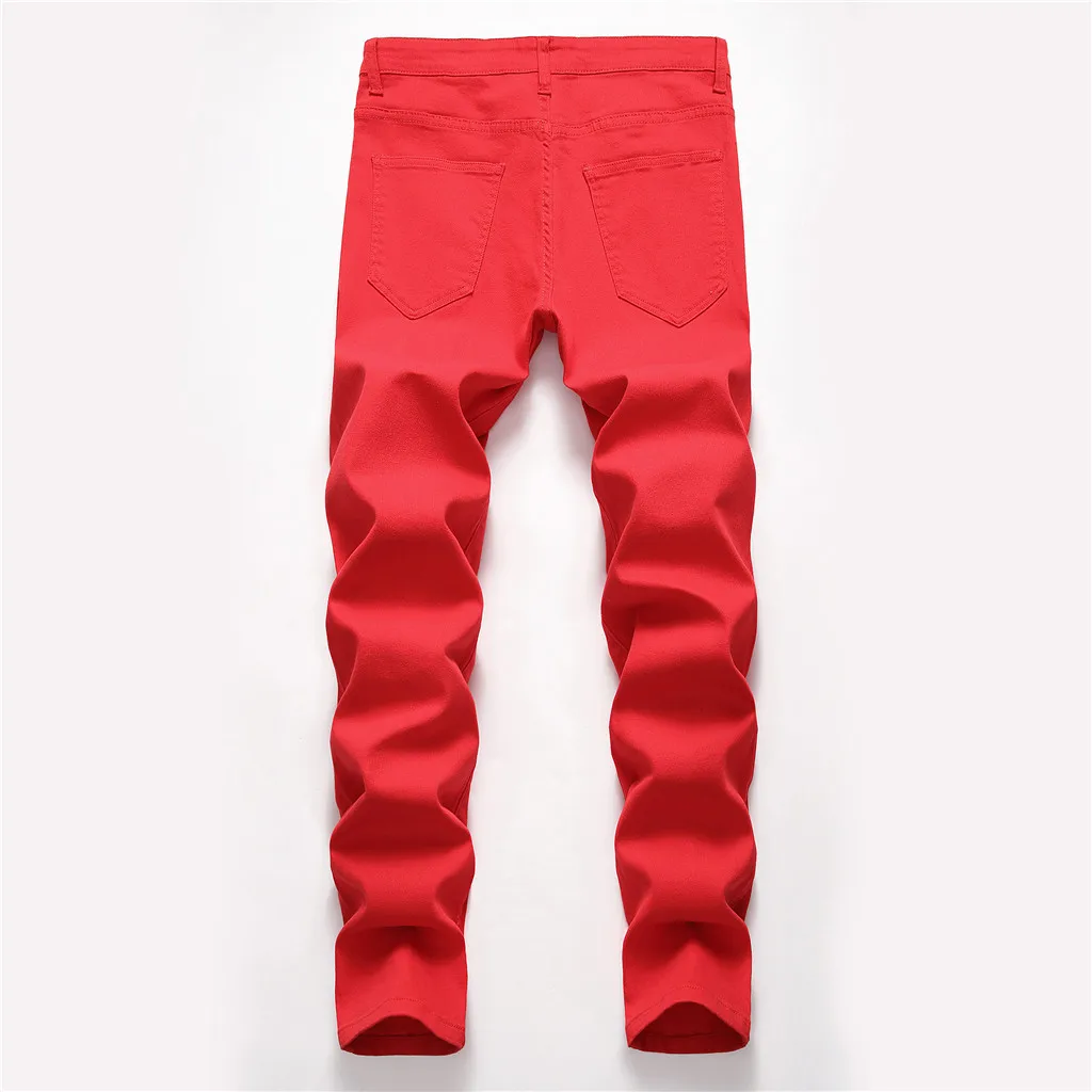 Vogue модные Для Мужчин's Повседневное личность Slim Fit джинсы брюки для девочек