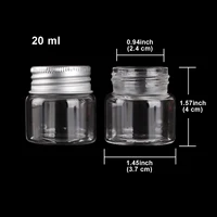 3pcs 20ml 37*40mm Glass Bottles with Aluminum Lids Spice Jars Storage Bottles Pill Container Candy bottles 2