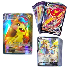 Juego de cartas Pokemon versión francesa para niños, Cartas coleccionables de batalla GX EX MEGA VMAX, 60 300 piezas, regalo de cumpleaños