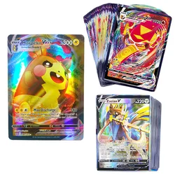 Juego de cartas Pokemon versión francesa para niños, Cartas coleccionables de batalla GX EX MEGA VMAX, 60 300 piezas, regalo de cumpleaños
