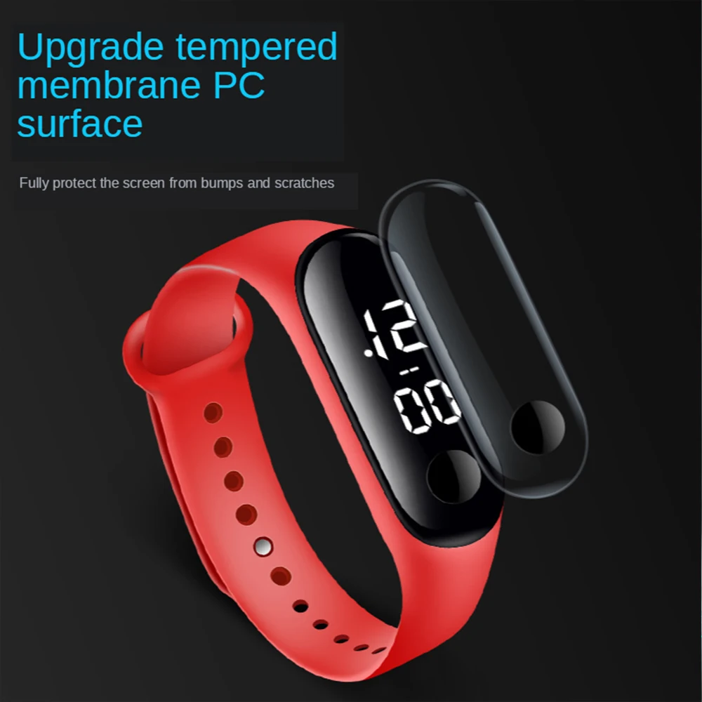 Светодиодные цифровые часы роскошный белый светильник сенсорный экран 50 м