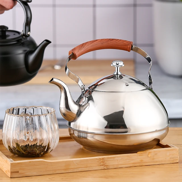 Fashion Thicker 304 Stainless Steel Water Kettle Tea Pot With Filter Hotel  Coffee Pot Restaurant Induction Cooker Tea Kettle - Water Pots & Kettles -  AliExpress