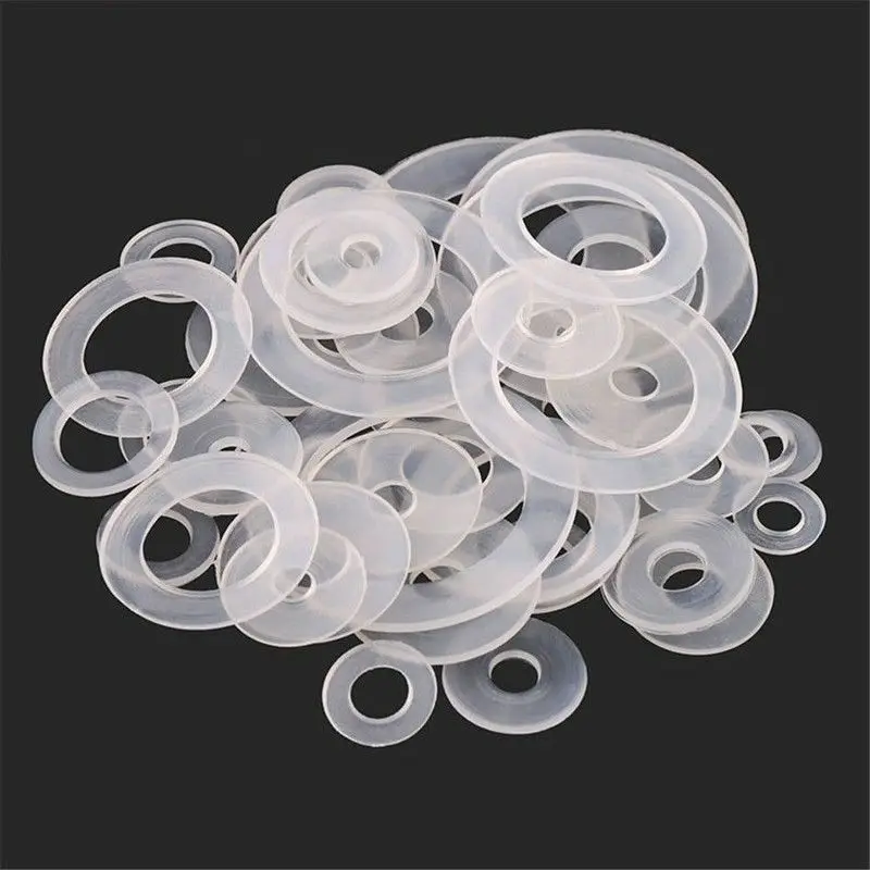 50pcs White Plastic Nylon Washer Nylon Flat Washer For Screws Bolts M2 - M20
