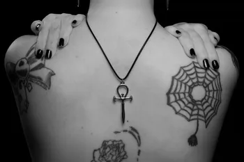 

Vampire Ankh Pendant Vampire Necklace- Occult Goth Gothic Dracula Nosferatu Vampyre Symbol Earrings