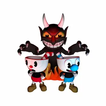 

EARLFAMILY 13cm x 11.9cm for Cuphead Waterproof Car Stickers RV VAN Custom Printing Window Trunk Decal JDM Assessoires