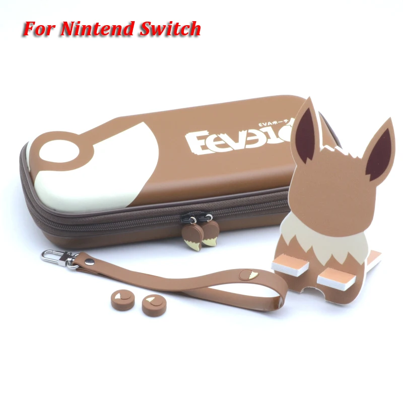 Switch Eeve Для nintendo Switch/Lite аксессуары сумка для хранения Защитный чехол Для nintendo переключатель Lite Mini 16 игр+ закалённое защитное стекло - Цвет: Switch Eeve