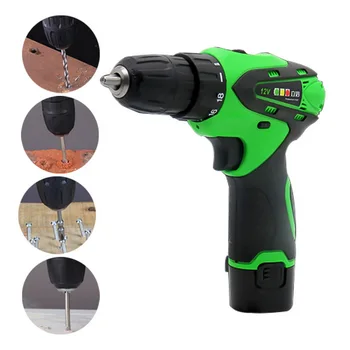 

1Pcs 12V Electric Screwdriver Drill Rechargeable Multifunction Wireless Electric Drill With Lithium Battery Drills