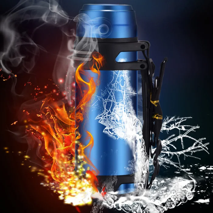 Insulated Water Bottle Stainless Steel 2L Double Walled Mug Flask for Outdoor Travel Hogard