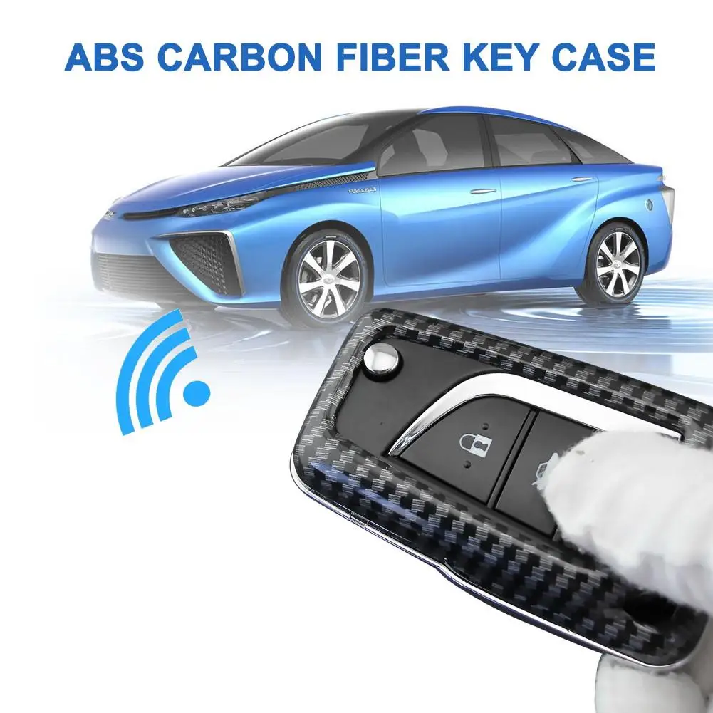 

Key Case Fob Bag Holder ABS Hard Shell Cover Parts Fit For Toyota Camry C-HR 2018-2020
