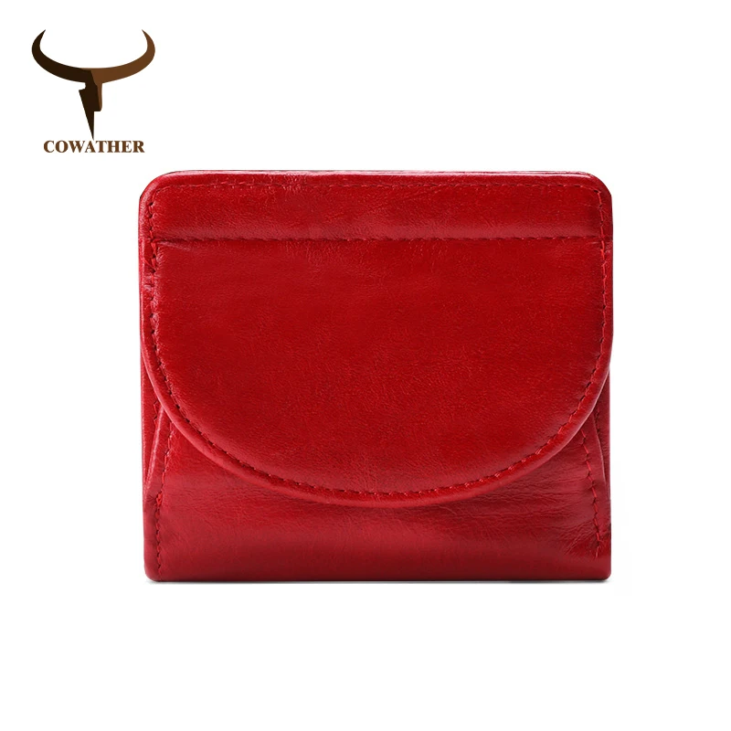 Женский кошелек COWATHER многофункциональный из натуральной воловьей кожи высшего