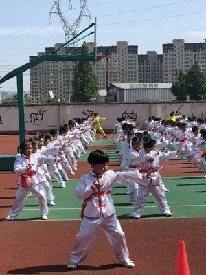 Униформа кунг-фу для мальчиков, традиционная китайская одежда для детей, сценические костюмы Тай Чи, детские костюмы Wu Shu с поясом
