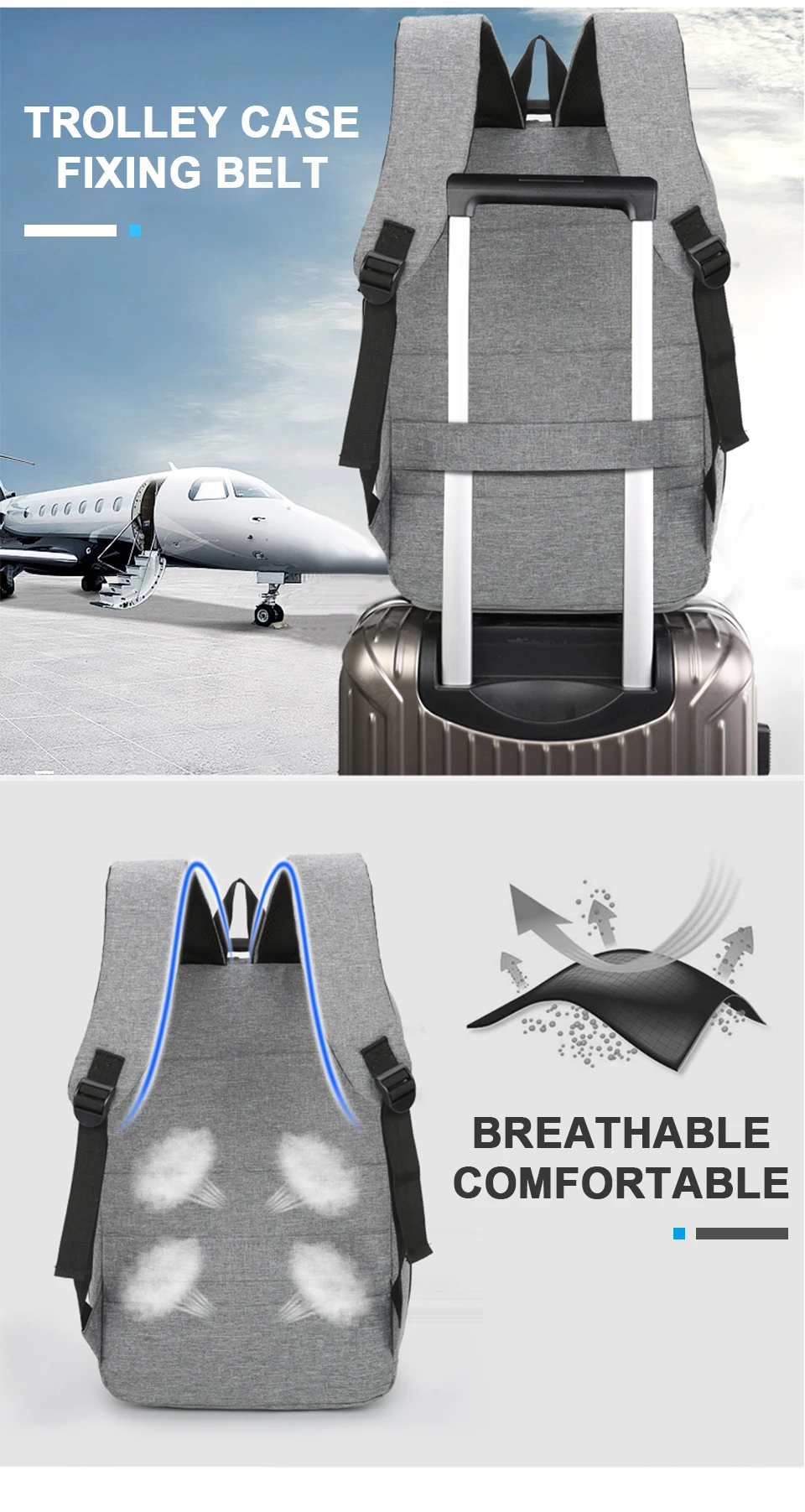 Business Backpack Smart Bagpack Laptop 15.6 Inch Men Travel Women Back Pack USB Charging Waterproof Notebook Male Female Bags (6)