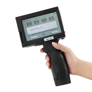 شراء طابعة نفاثة محمولة يدويًا محمولة طابعة نافثة للحبر لشعار دفعة رمز الرقم التسلسلي تسمية الباركود رمز الاستجابة السريعة الطباعة # R35