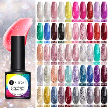 

UR SUGAR Nail Polish Holography Glitters UV Nail Gel Polish shiny Shimmer Soak Off Nail Art Varnish