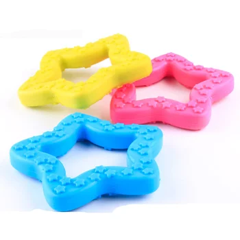 

Rubber Dog Toy with Sun Flower Star Rubber Molar Teeth Pet Toy Dog Bite Resistant Molar Training Pupply Toys Pet Supplies