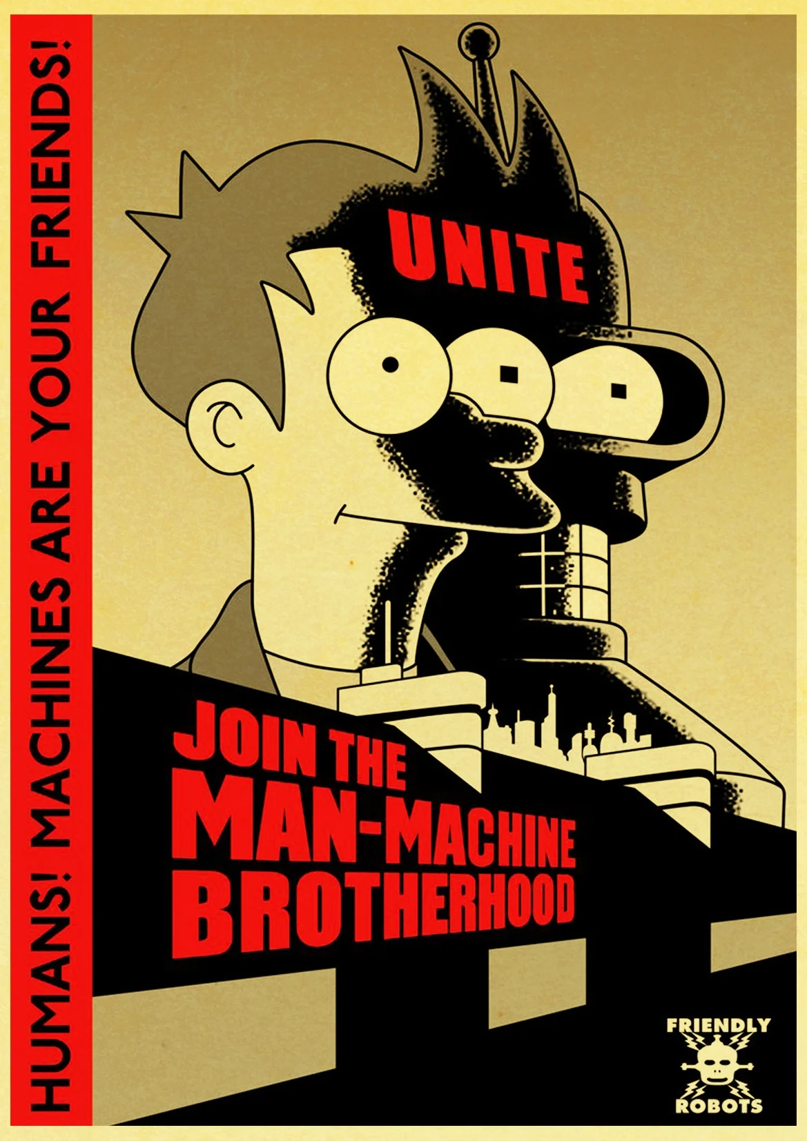 Винтажный мультфильм аниме Futurama Ретро плакат крафт-бумага печатные настенные плакаты для домашнее барное кафе Наклейка на стену в комнату