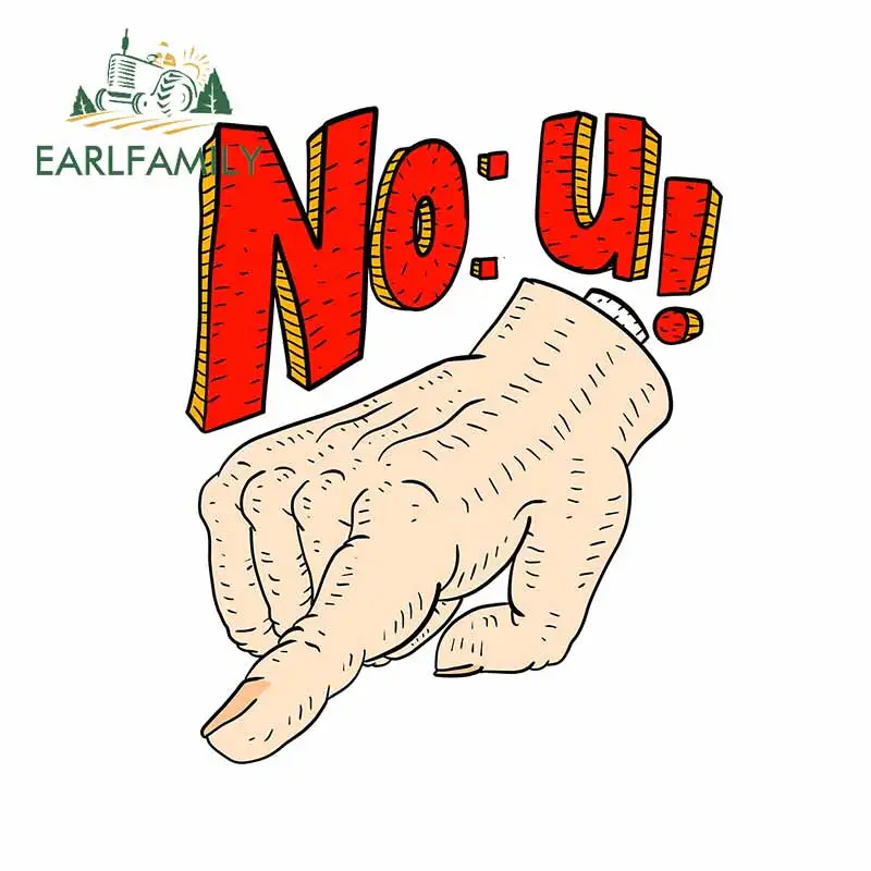 EARLFAMILY 13 см x 10 4 забавные ручная роспись без U Графика наклейки и Водонепроницаемый