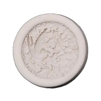 

Dragon Phoenix Peony Flower Round Silicone Mold Resin Casting Jewelry Making Tools Baking Tools