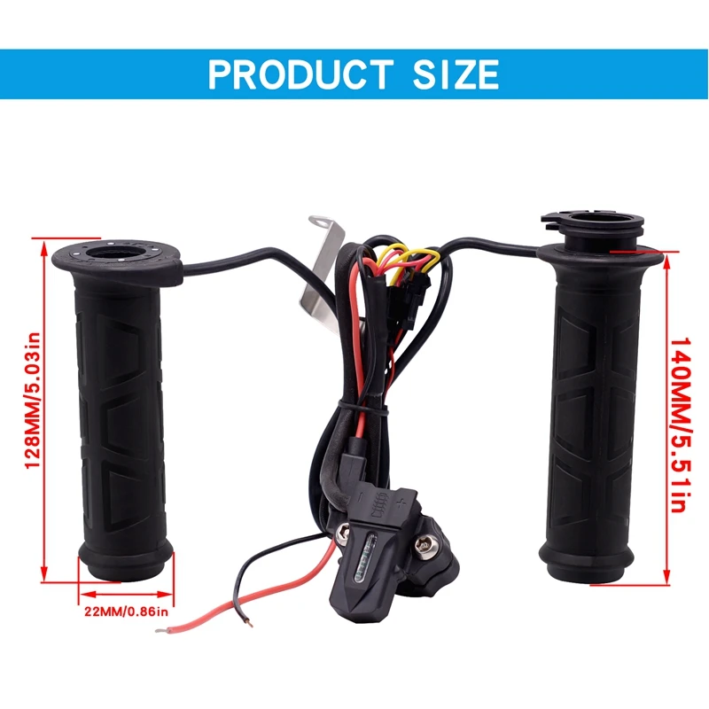 12V мотоцикл руль электрический горячий нагрев ручки нагреватель ручек Manillar зима с регулируемым переключателем температуры