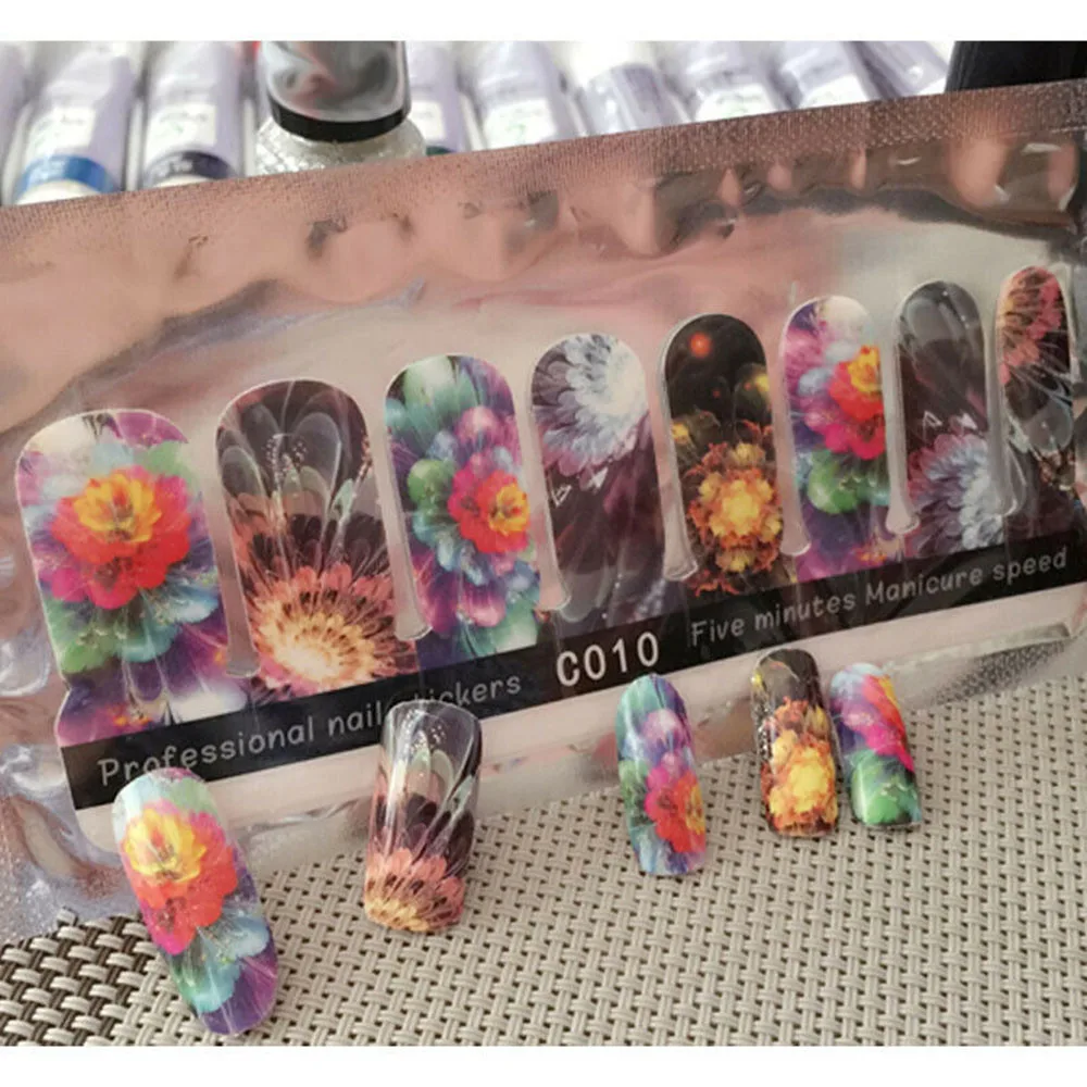 Stickers for Nails Water Decals Christmas Snowflake Nail Slider Art Decoration Manicure Foil Adhesive Wraps - Цвет: 10
